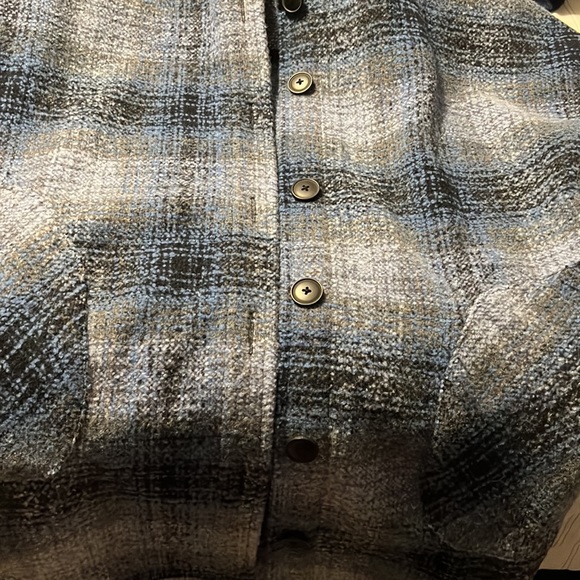 RD style shacket with hood, denim colour - Picture 6 of 6